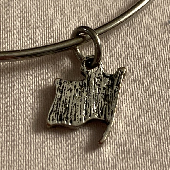 Leo Zodiac Silvertone Stretch Bangle Bracelet - Picture 7 of 7